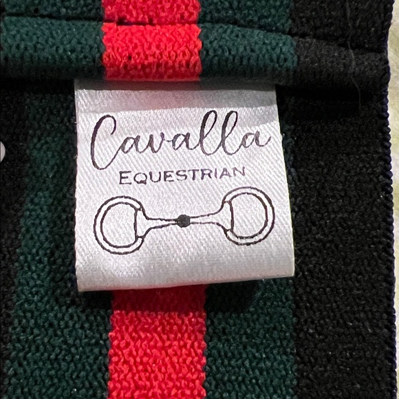 Cavalla Equestrian Stretch Belt in Heritage Stripe Gold Buckle Preppy Rider Belt - Picture 5 of 6